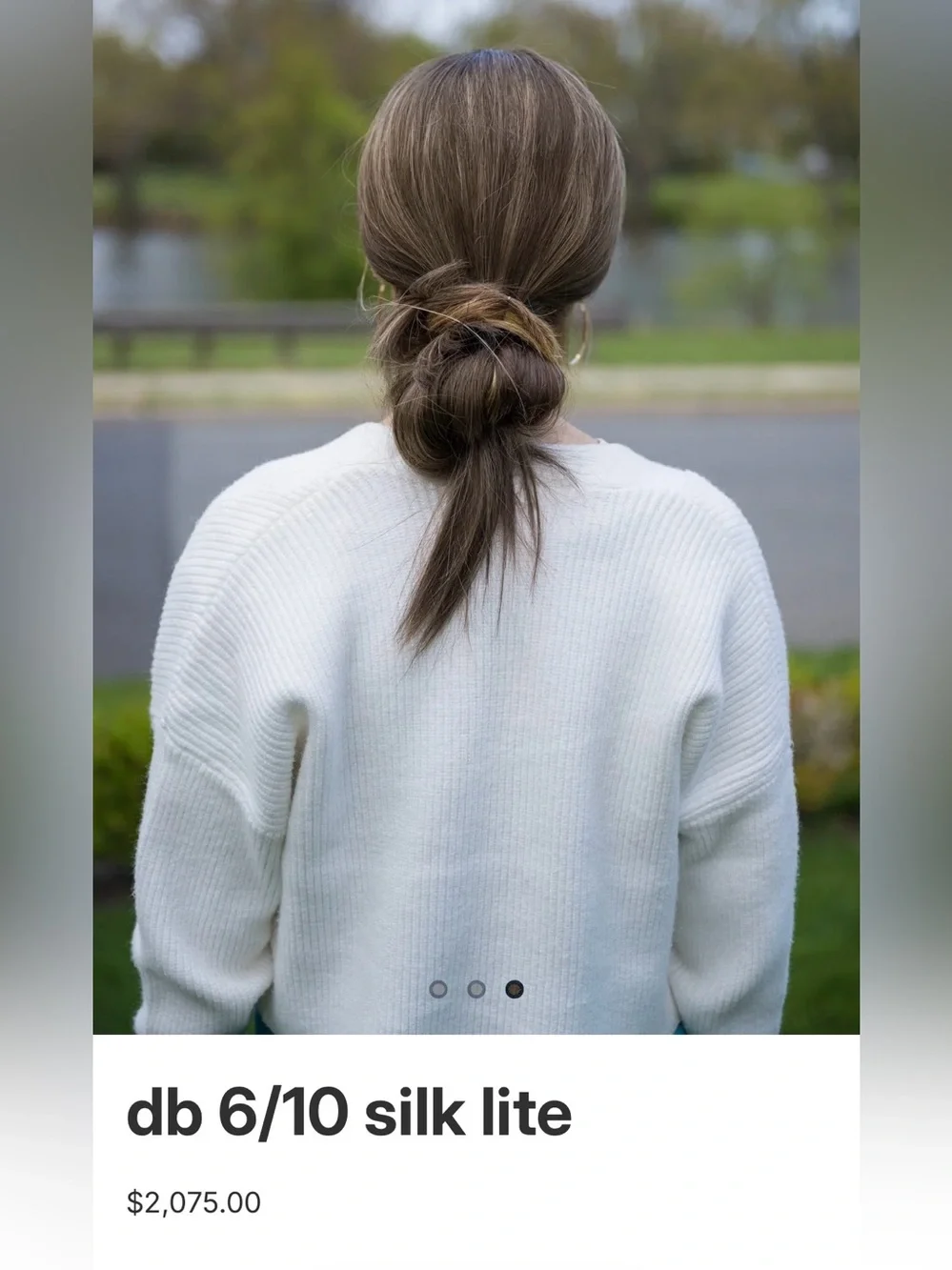 Silk-lite human hair wig/topper hybrid